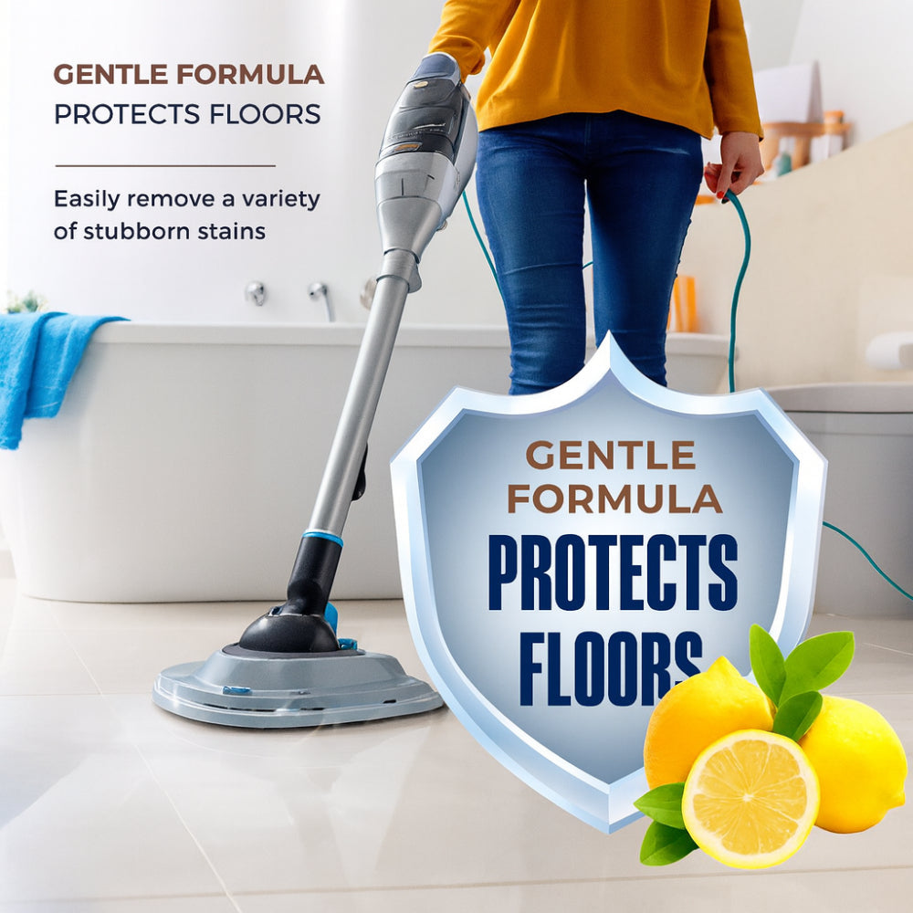 Bright Lemon Liquid Floor Cleaner — Concentrated Formula, Dust & Grease Remover