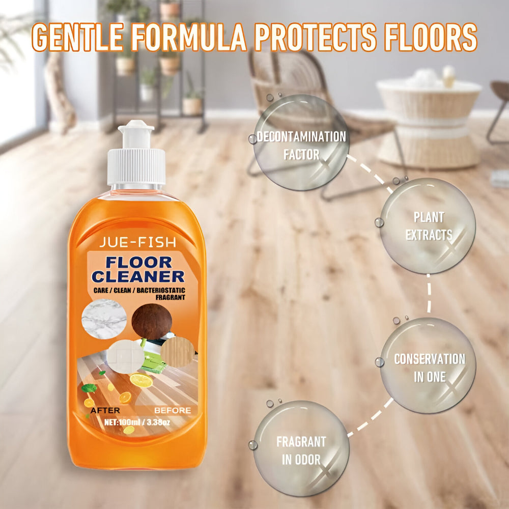 Bright Lemon Liquid Floor Cleaner — Concentrated Formula, Dust & Grease Remover