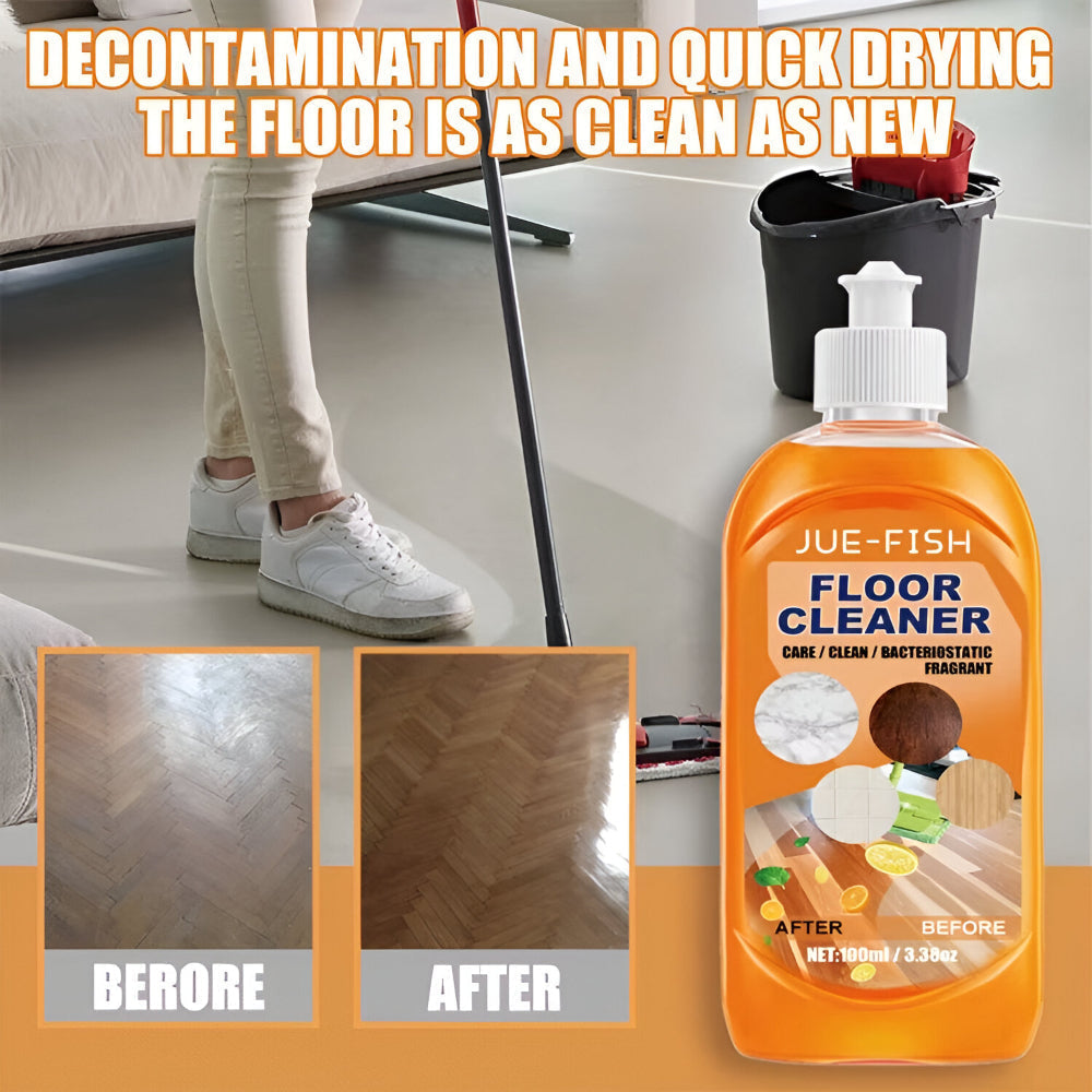 Bright Lemon Liquid Floor Cleaner — Concentrated Formula, Dust & Grease Remover