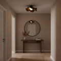 Casia Wood Grain Flush Mount Ceiling Light LED Compatible For Modern And Classic Decor