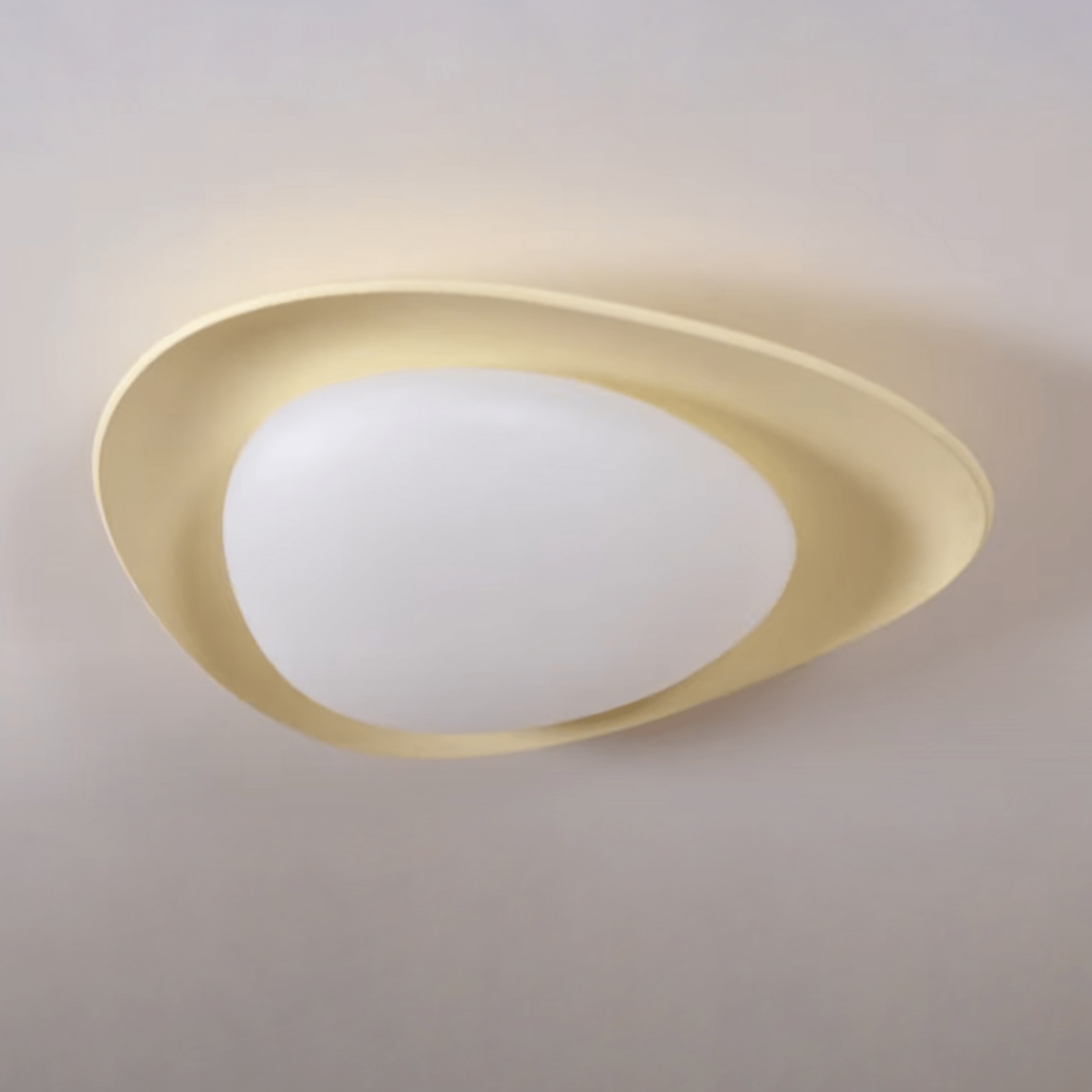 Indbygget LED-loftslampe, dæmpbar, beige, varm hvid, diameter 46 cm