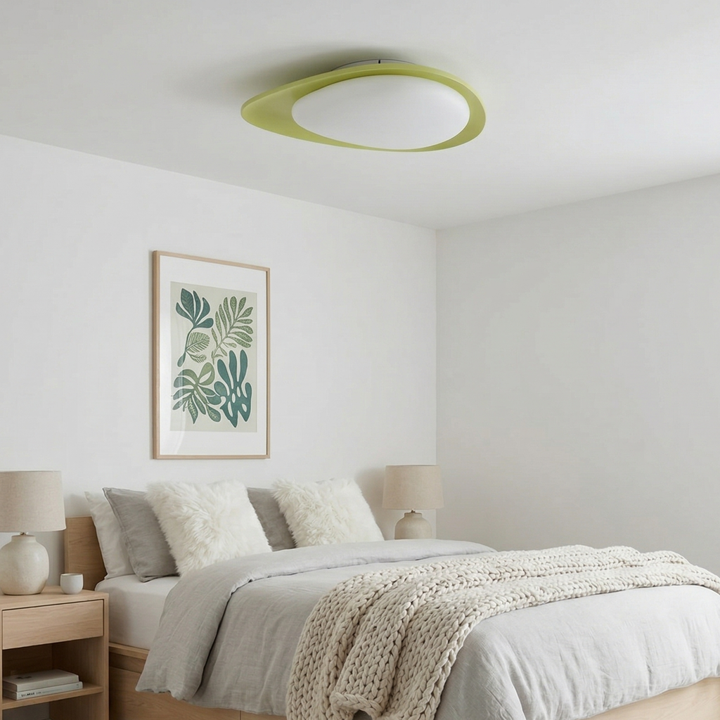 Indbygget LED-loftslampe, dæmpbar, beige, varm hvid, diameter 46 cm