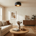 Scandinavian Wood Grain Ceiling Fixture With Flush Mount Hallway And Bedroom
