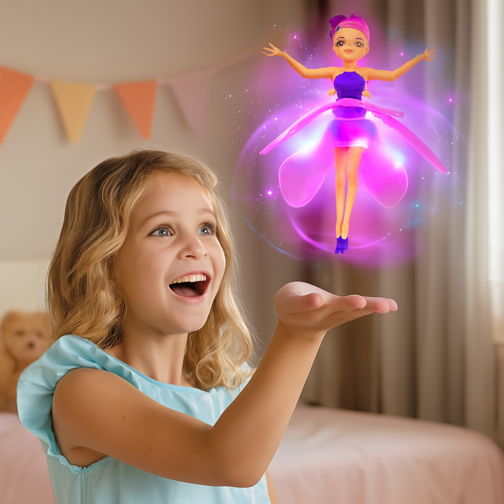 Hand-Controlled Fairy Flying Toy — Infrared Motion Sensor, LED Wing Lights