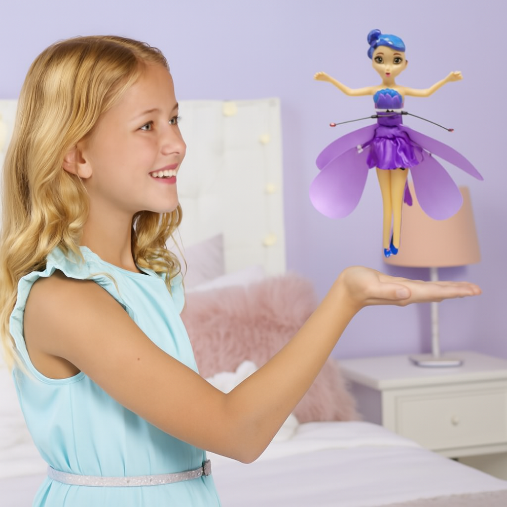 Hand-Controlled Fairy Flying Toy — Infrared Motion Sensor, LED Wing Lights