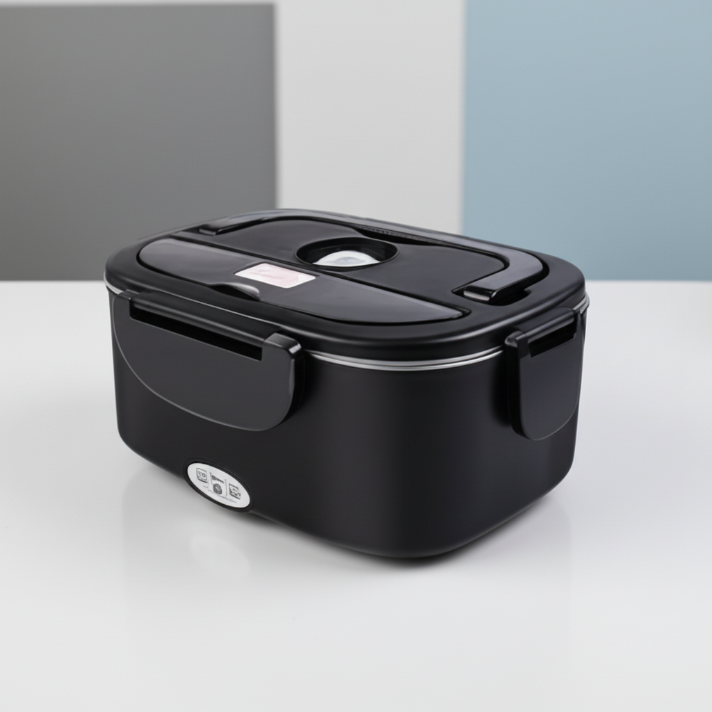 Boîte à lunch électrique portable chauffante, récipient alimentaire en acier inoxydable | Meowbutter