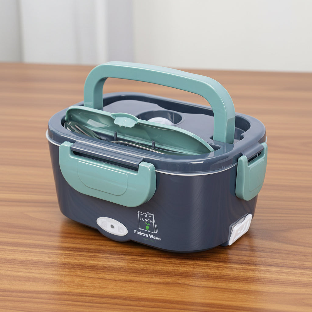 Boîte à lunch électrique portable chauffante, récipient alimentaire en acier inoxydable | Meowbutter