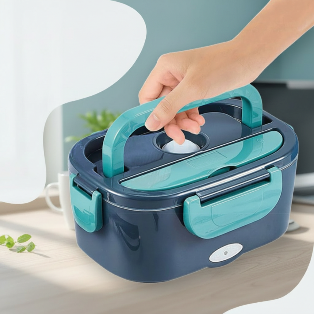Boîte à lunch électrique portable chauffante, récipient alimentaire en acier inoxydable | Meowbutter
