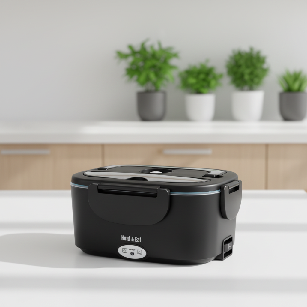 Boîte à lunch électrique portable chauffante, récipient alimentaire en acier inoxydable | Meowbutter