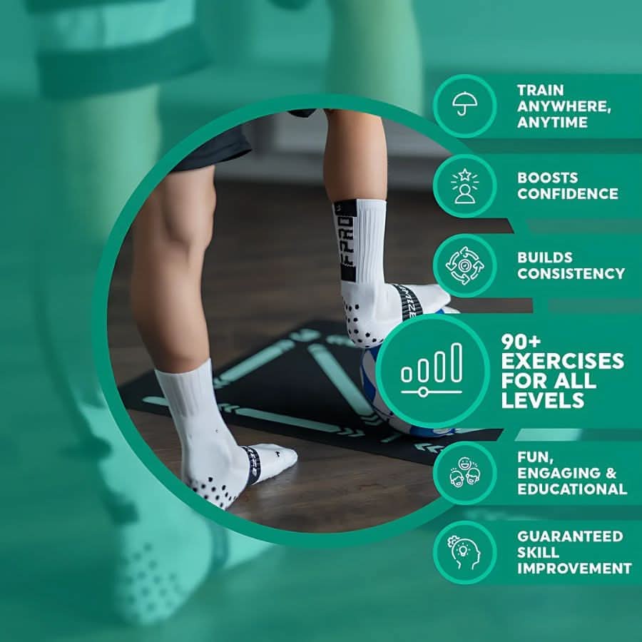 Tappetino da allenamento per il calcio con presa antiscivolo, allenatore per esercizi di gioco di gambe | meowbutter