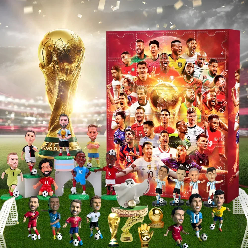 Football Figure Advent Calendar Display Kit — 24 Panel Stand