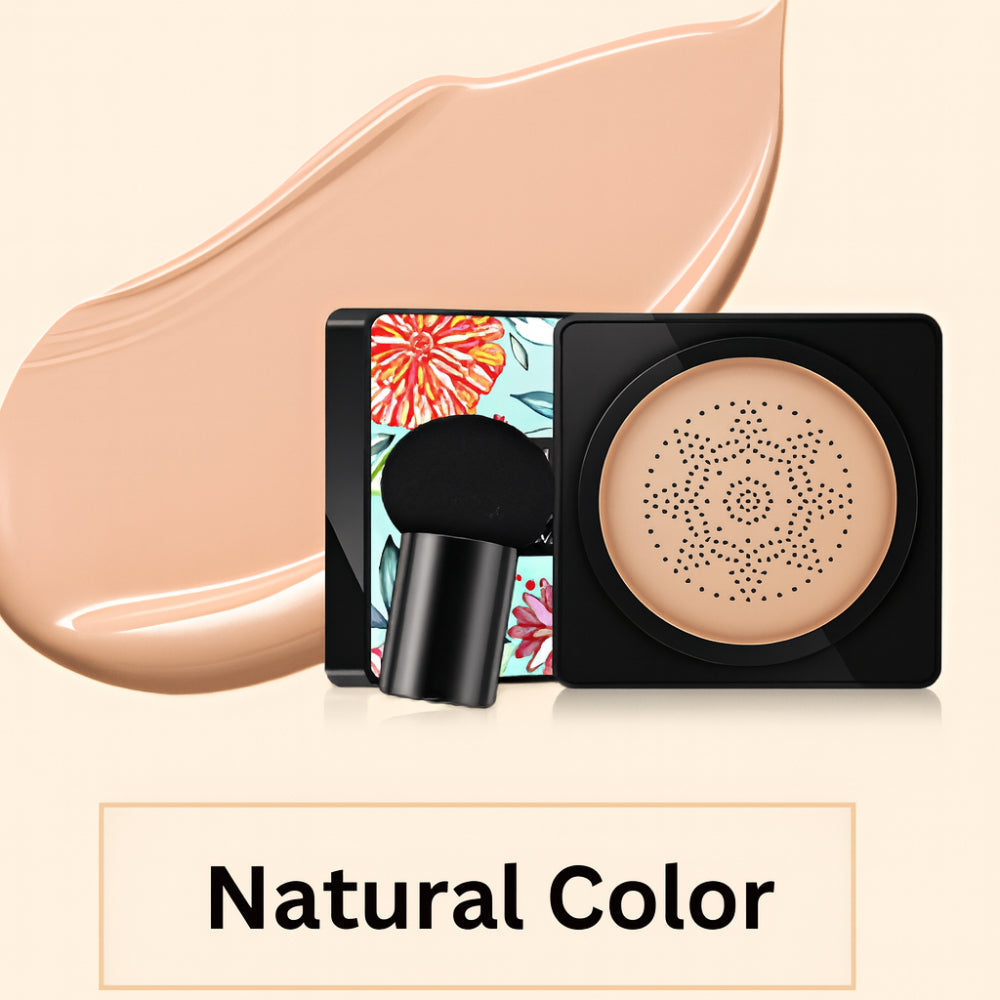 Fond de teint compact cushion, couvrance naturelle, applicateur pour le visage | Meowbutter