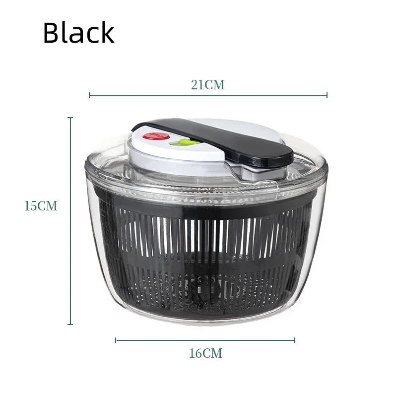 3-Literal Spin Salad Dryer — Leafy Greens Vegetable Spinner