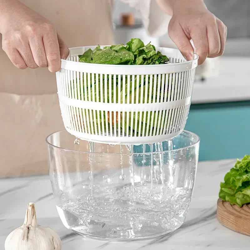 3-Literal Spin Salad Dryer — Leafy Greens Vegetable Spinner
