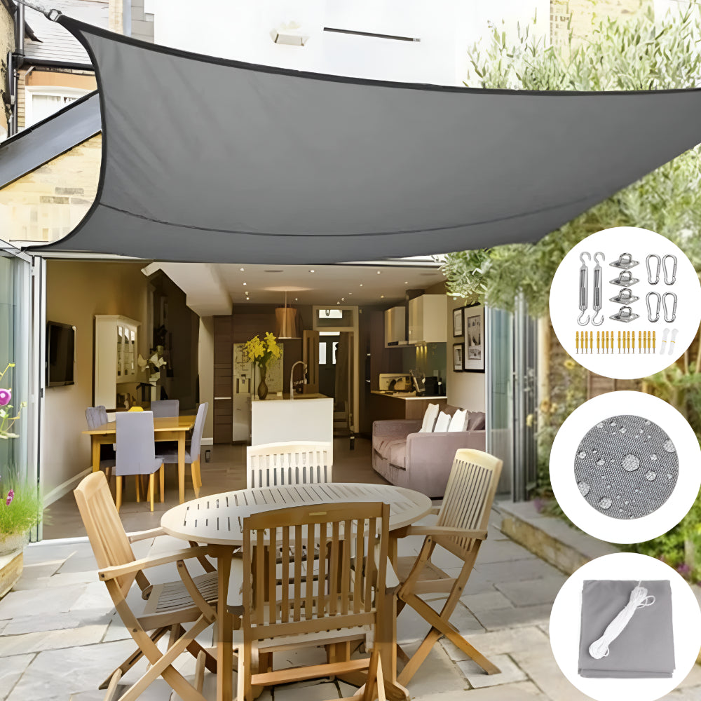 Triangular Square or Rectangular Woven Textile Sun Shade Sail
