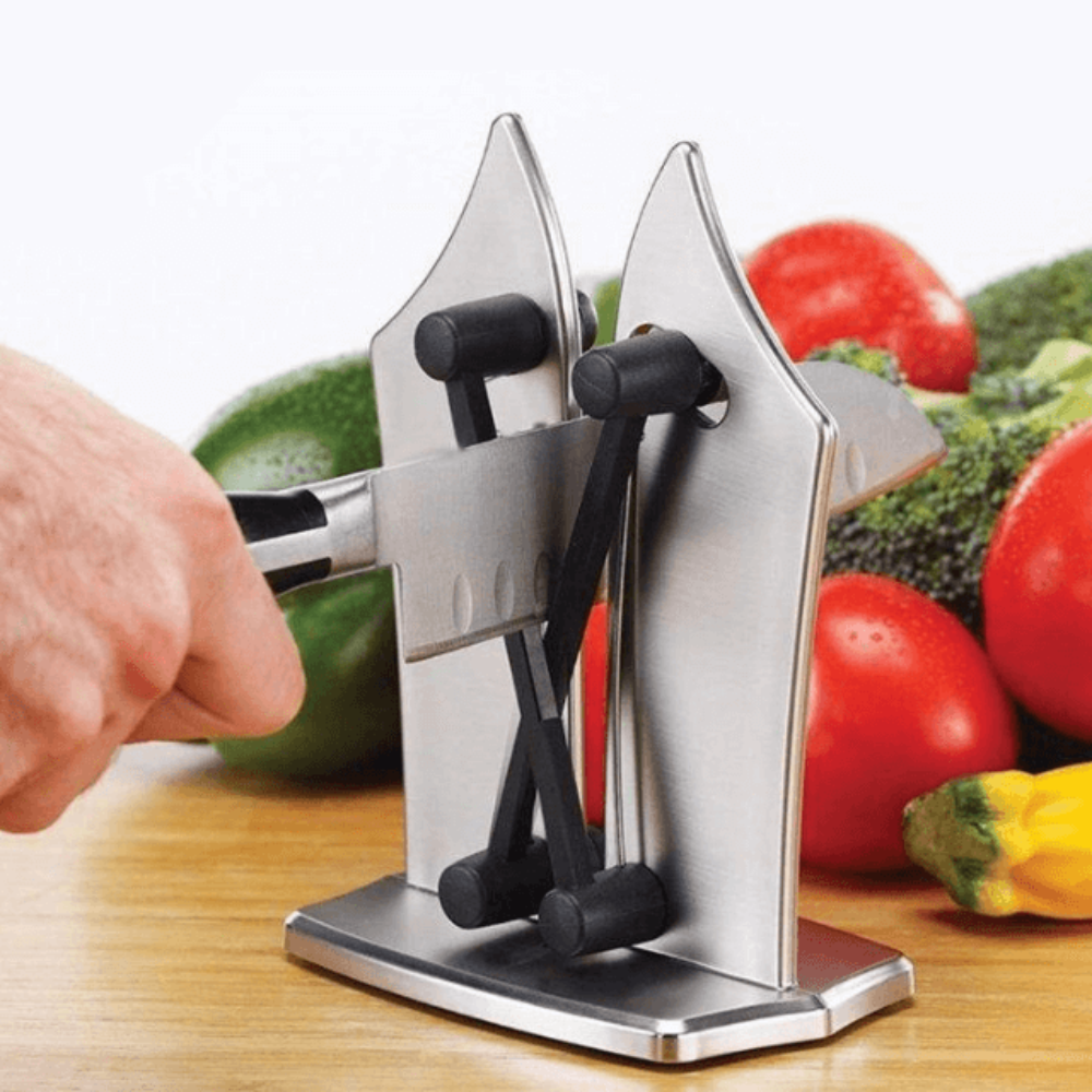 Manual Countertop Knife Sharpener — Guided Stroke Design