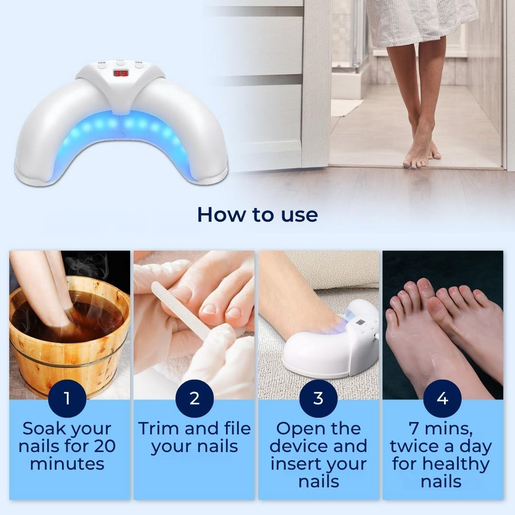 Dual-Wavelength Laser Light Device - Compact - Portable - Home Nail Care Use | meowbutter