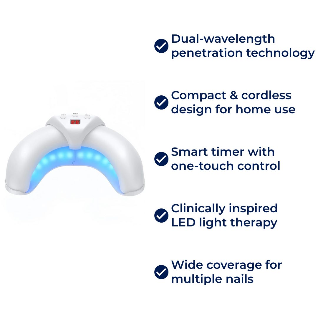 Dual-Wavelength Laser Light Device - Compact - Portable - Home Nail Care Use | meowbutter