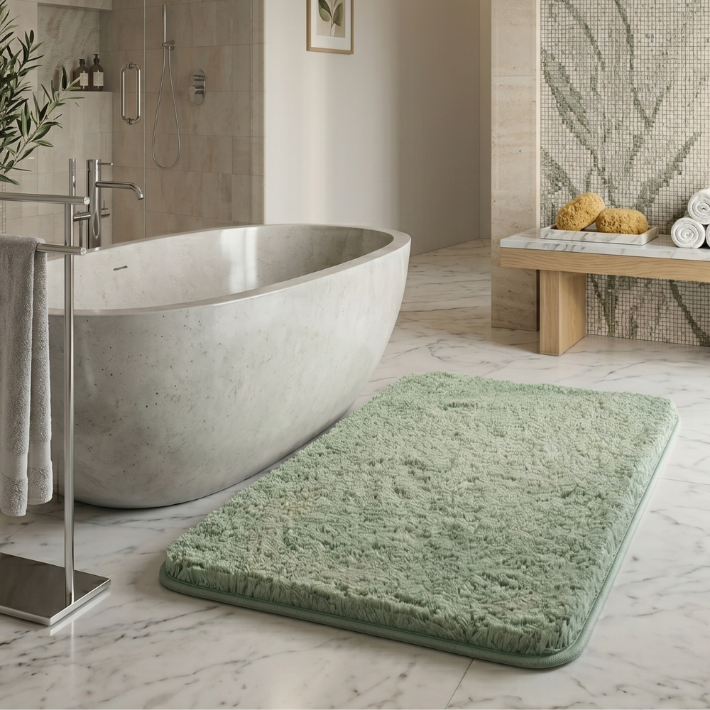 Tappetino da bagno in microfibra peluche antiscivolo per bagno