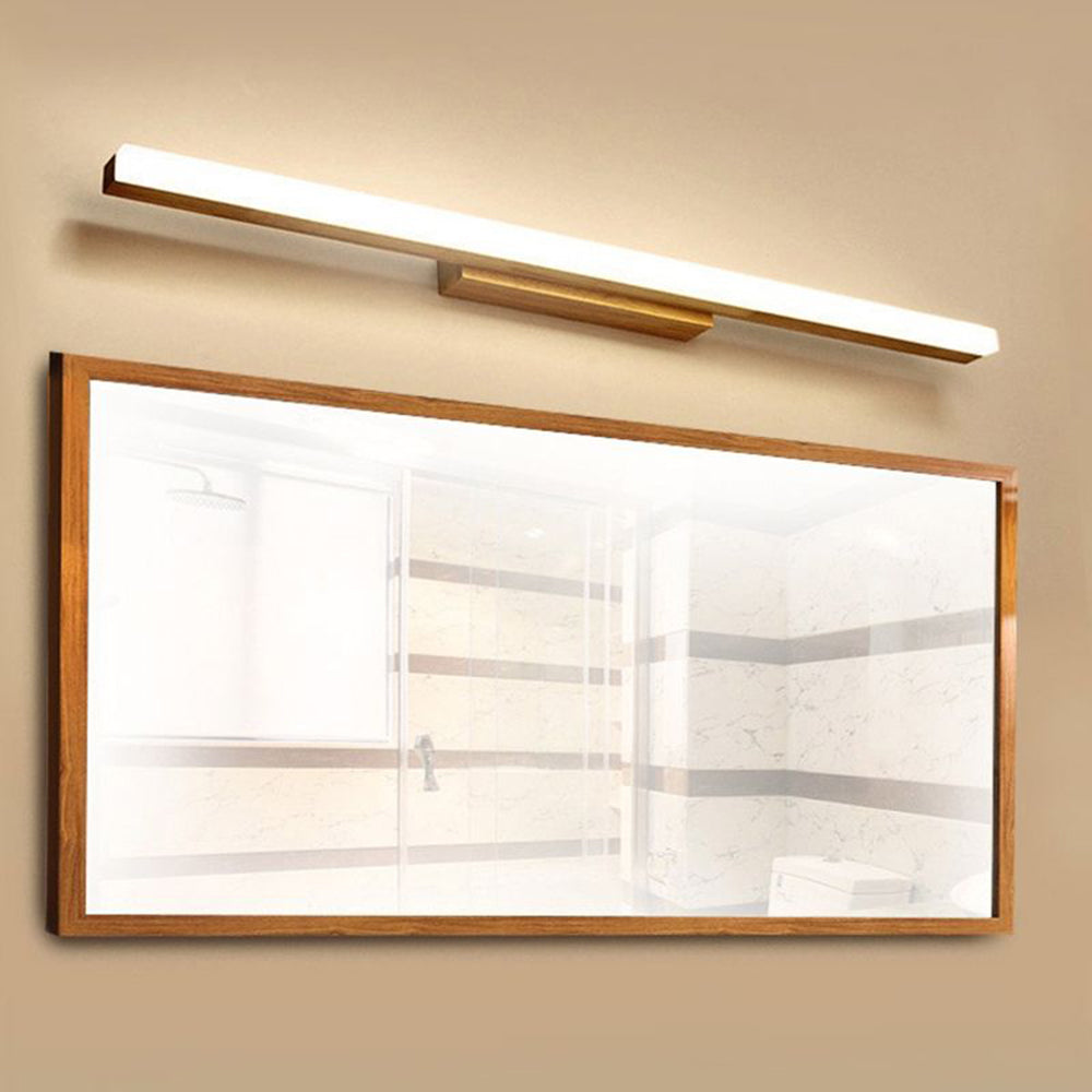 Metal and Acrylic Mirror Light With Linear LED Illumination for Bathroom and Bedroom