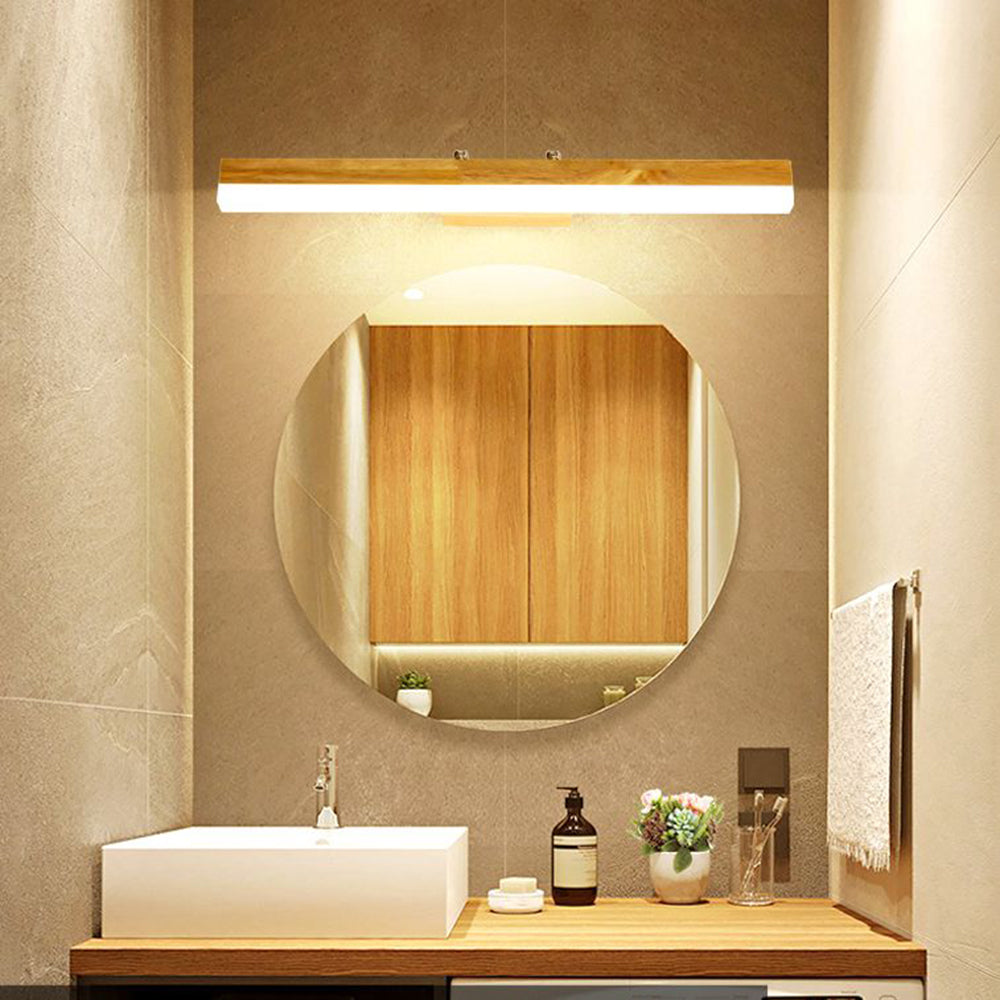 Metal and Acrylic Mirror Light With Linear LED Illumination for Bathroom and Bedroom