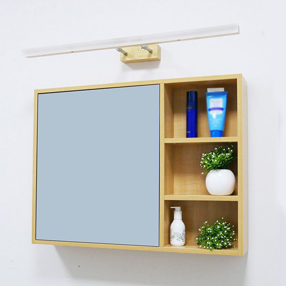 Metal and Acrylic Mirror Light With Linear LED Illumination for Bathroom and Bedroom