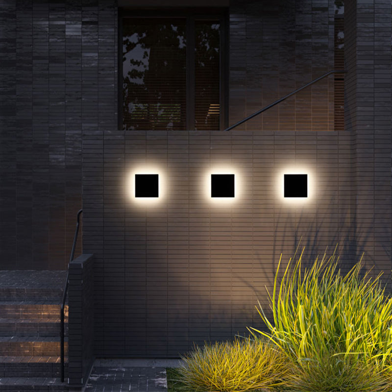 Outdoor Wall Light LED, Round Or Square, IP65 Waterproof, Motion Sensor Optional