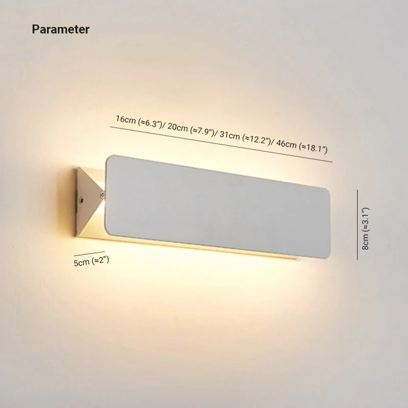 Metal Wall Lamp With Rotating LED Arm, Modern Minimalist Design