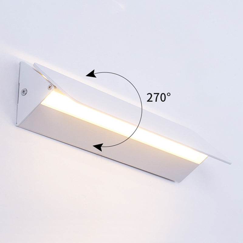 Metal Wall Lamp With Rotating LED Arm, Modern Minimalist Design