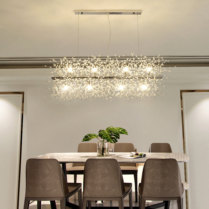 Sputnik Design Crystal Pendant Light In Metal And Acrylic