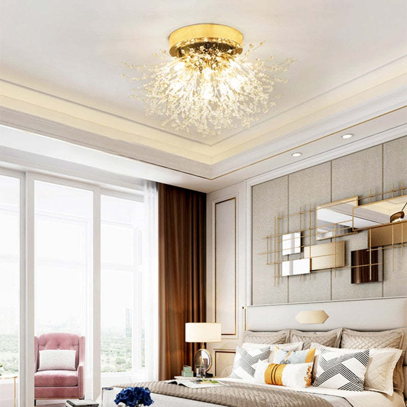 Sputnik Design Crystal Pendant Light In Metal And Acrylic