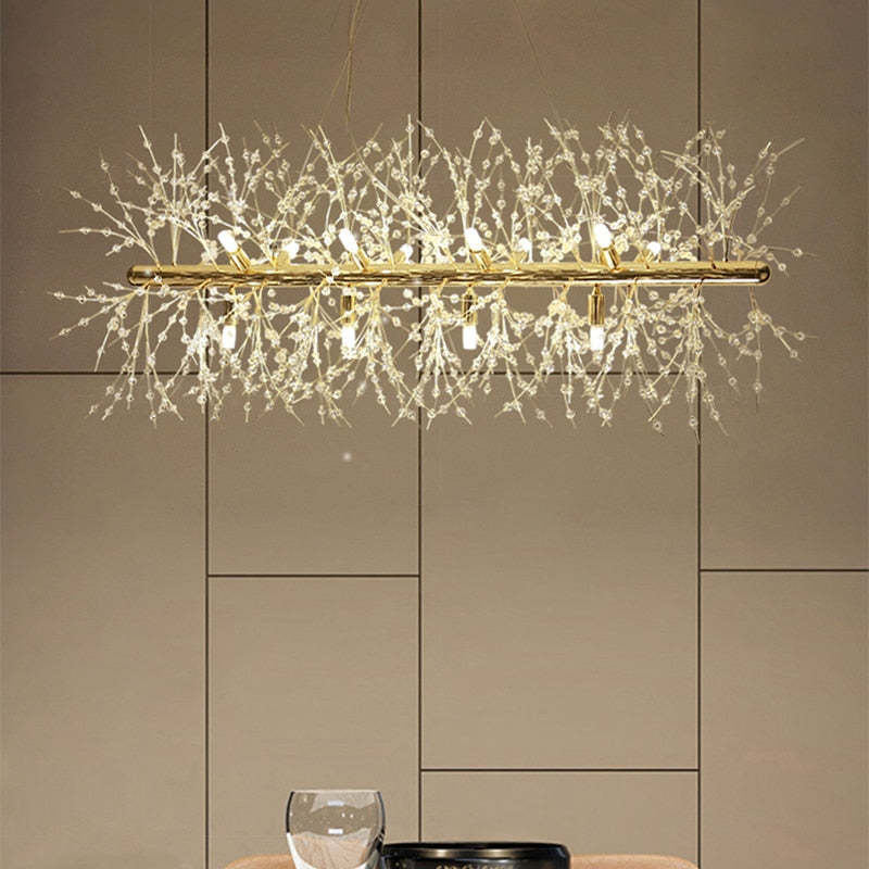 Sputnik Design Crystal Pendant Light In Metal And Acrylic