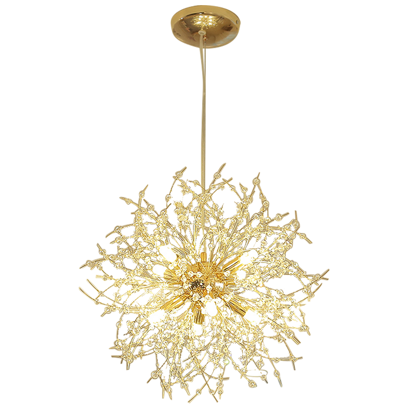 Sputnik Design Crystal Pendant Light In Metal And Acrylic