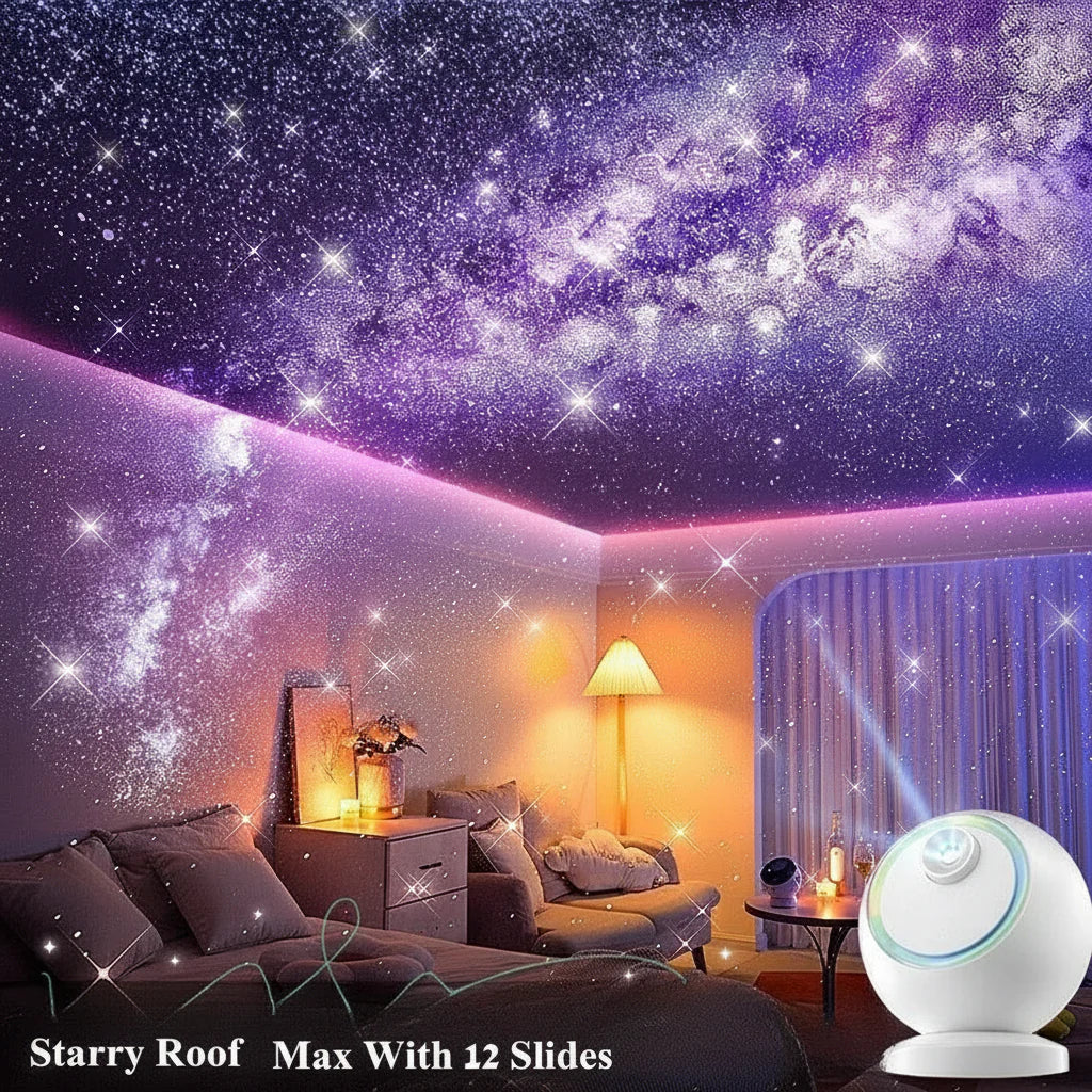 Rotating LED Star Projector — Bluetooth Galaxy Night Light