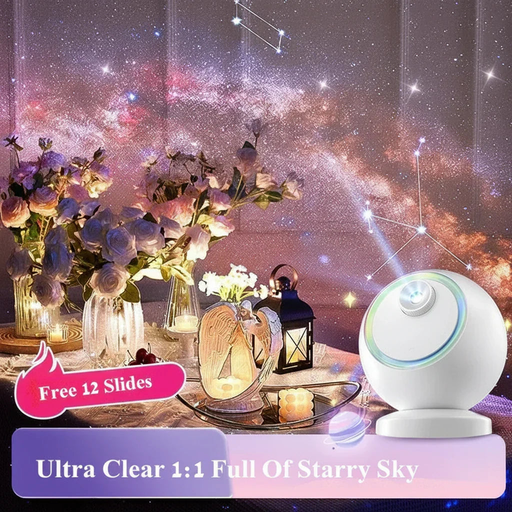 Rotating LED Star Projector — Bluetooth Galaxy Night Light