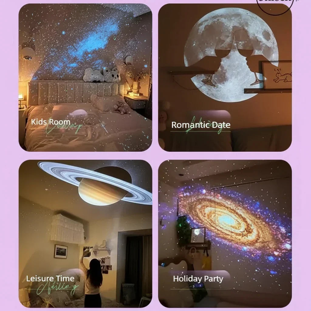 Rotating LED Star Projector — Bluetooth Galaxy Night Light