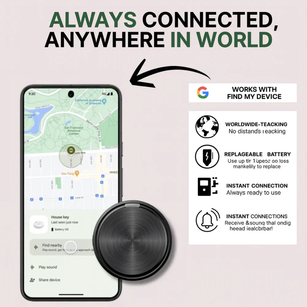 Localizador inteligente Bluetooth para llaves, mascotas, bolsos y dispositivos | Meowbutter