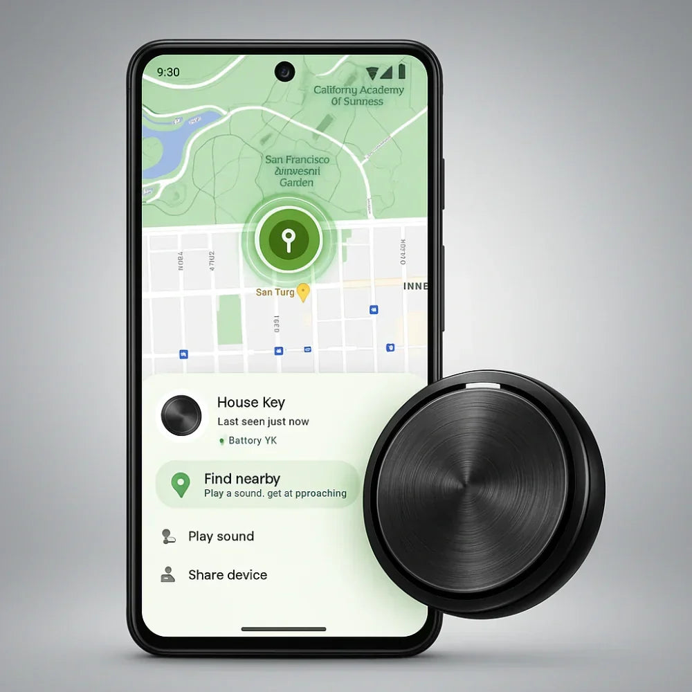 גשש Bluetooth דקיק — תואם ל-Android, בעיצוב קומפקטי