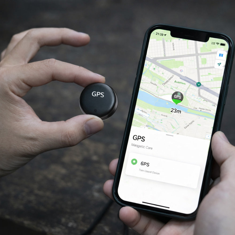 Kompaktní magnetický GPS tracker — sledování polohy v reálném čase, přístup ze smartphonu