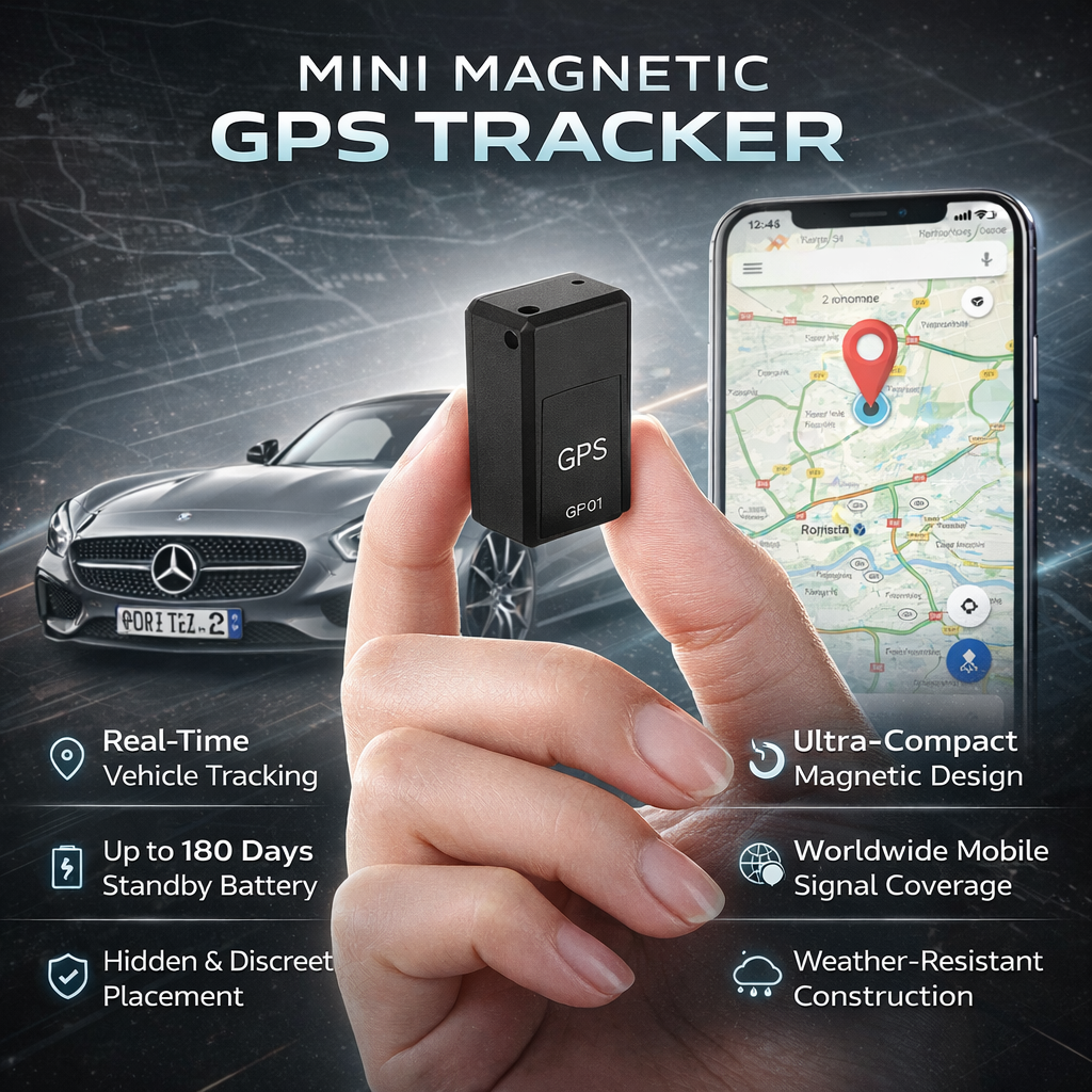 Reliance Compact GPS Tracker — Impact-Resistant ABS Housing, High-Tension Rear Magnet, Real-Time Location