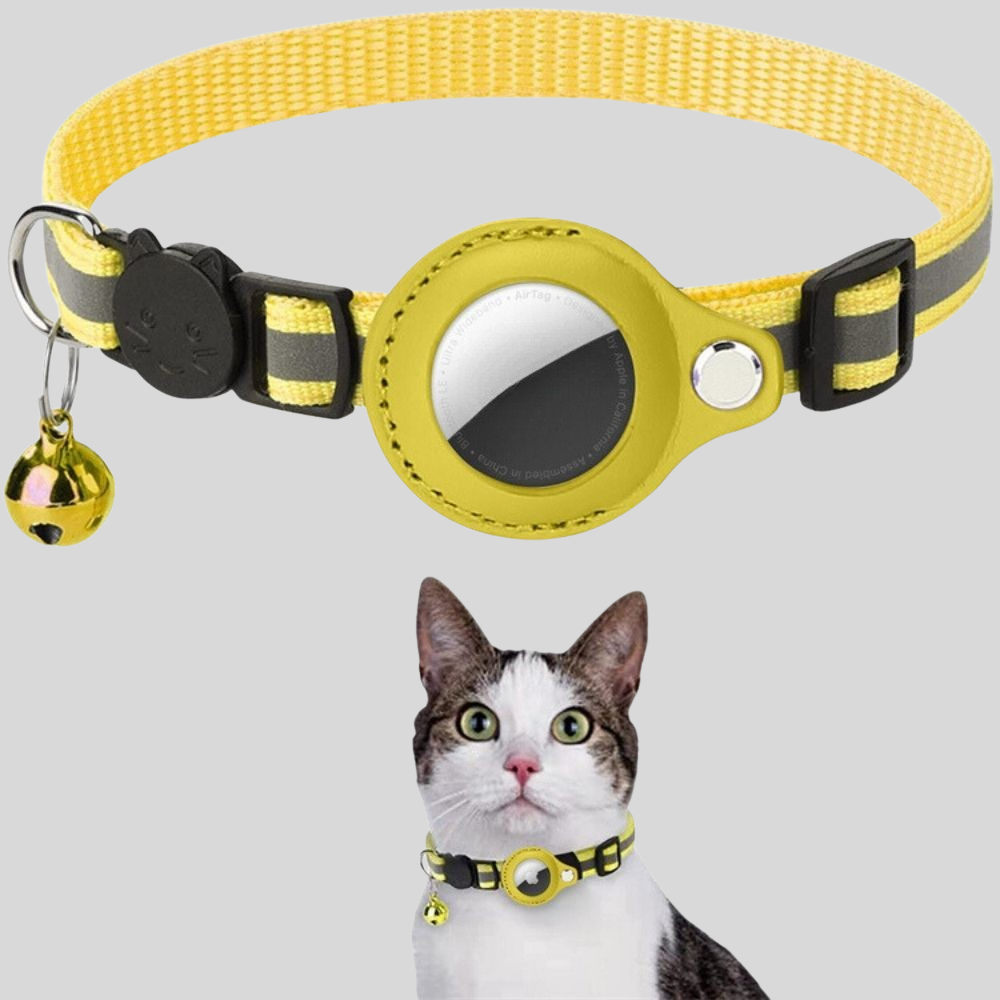 Collare per Gatto con Supporto GPS Riflettente, Staccabile e Regolabile | Meowbutter