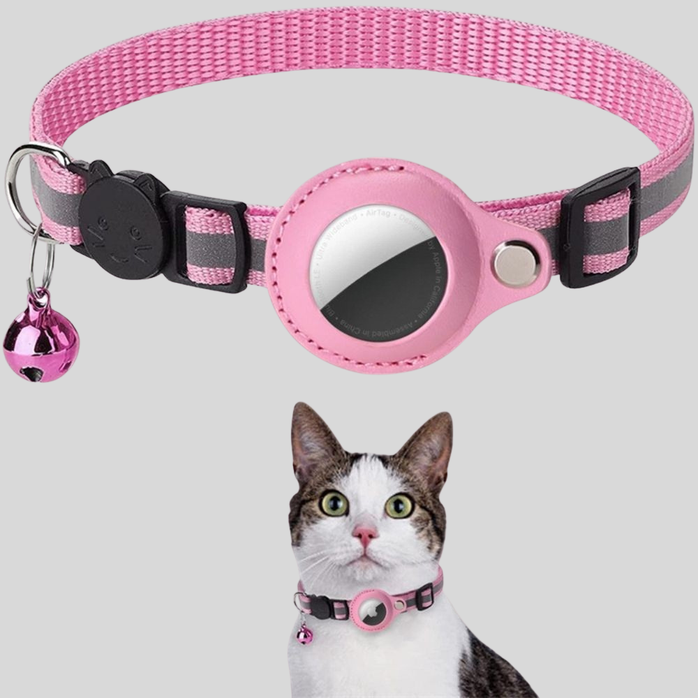 Collare per Gatto con Supporto GPS Riflettente, Staccabile e Regolabile | Meowbutter
