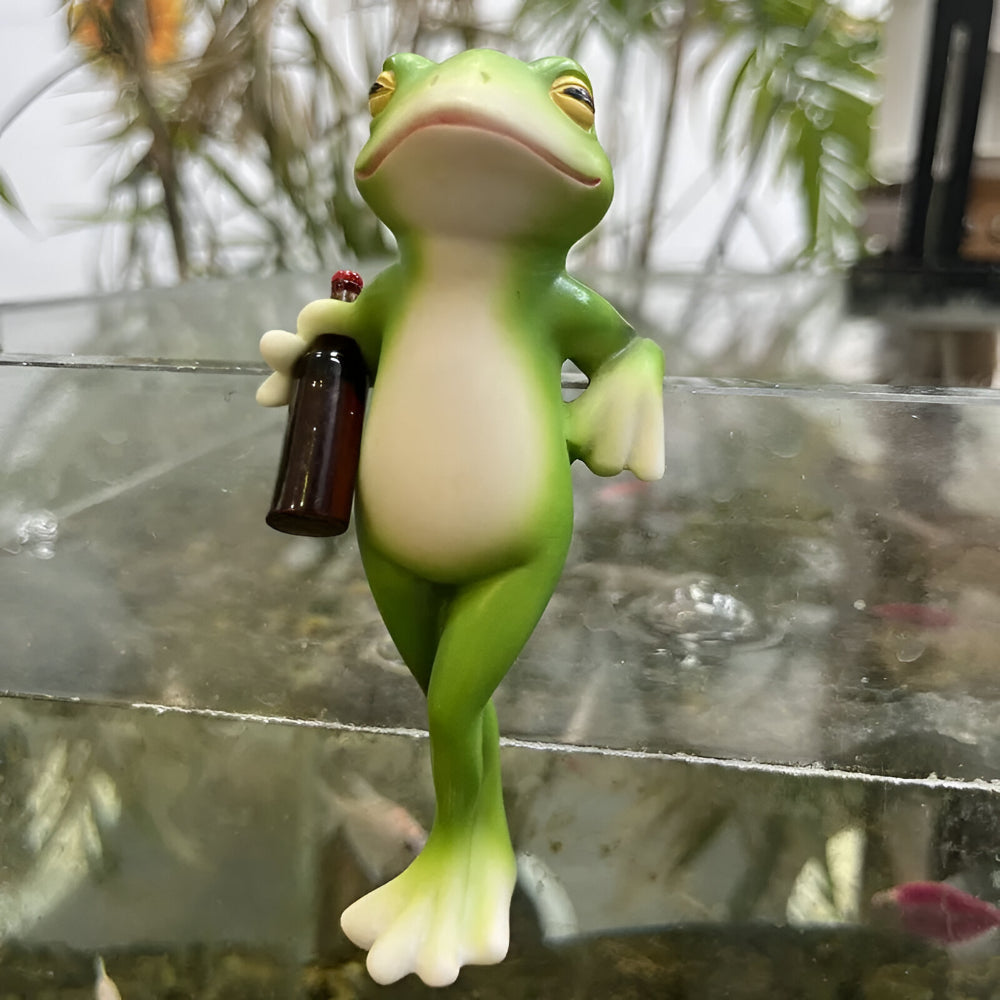 Garden Decor Frog Plant Pot Edge Hanging Ornament | Meowbutter