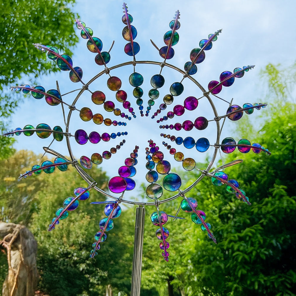 Garden Decor Metal Wind Spinner Outdoor Lawn Display | Meowbutter