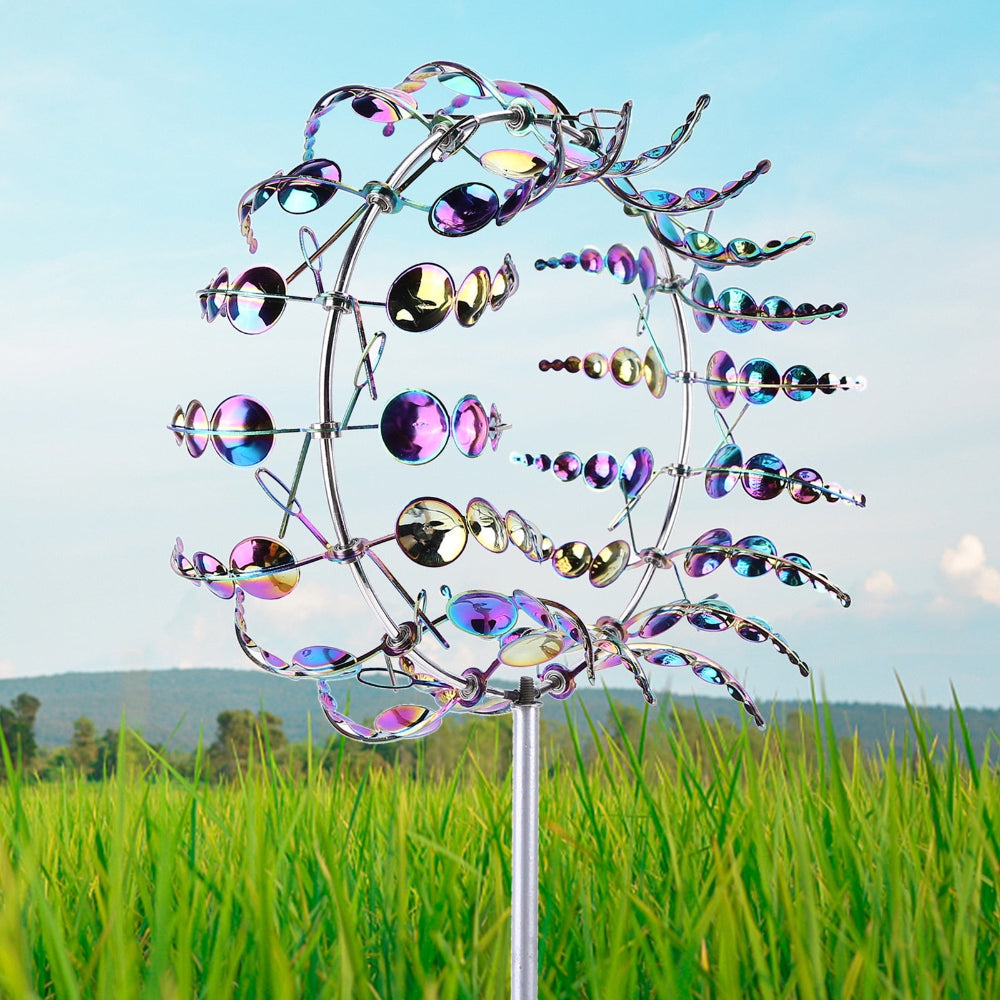 Garden Decor Metal Wind Spinner Outdoor Lawn Display | Meowbutter
