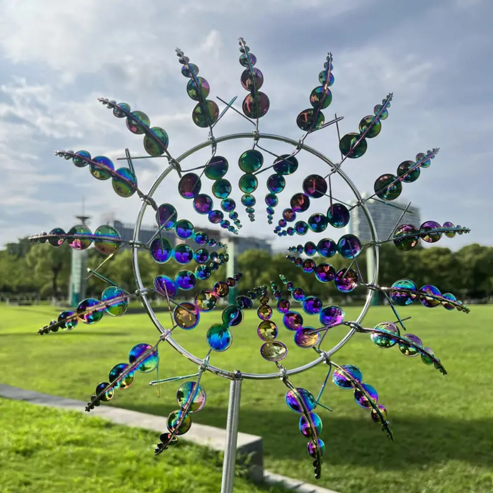 Garden Decor Metal Wind Spinner Outdoor Lawn Display | Meowbutter