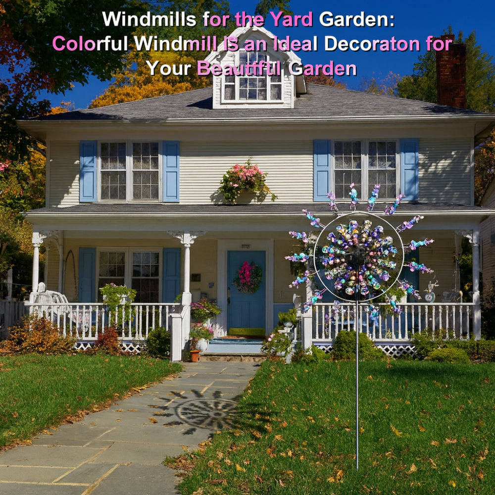 Garden Decor Metal Wind Spinner Outdoor Lawn Display | Meowbutter