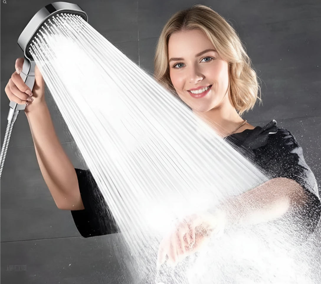 Duschkopf mit hohem Druck – Turbo-Boost-Technologie – Integrierte Filtration | meowbutter