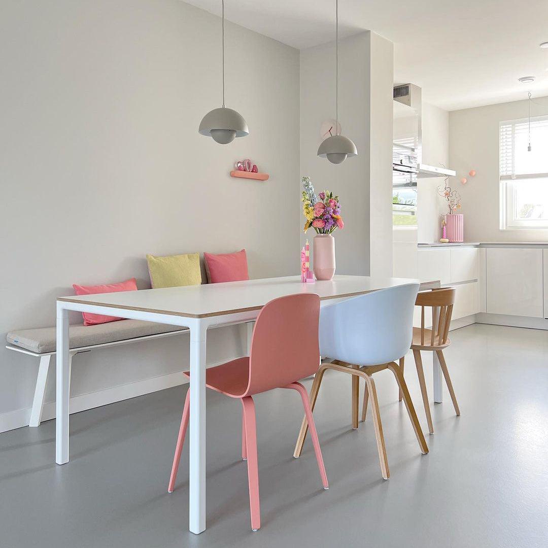 Aluminum Geometric Pendant Light For Modern Kitchen Height Adjustable