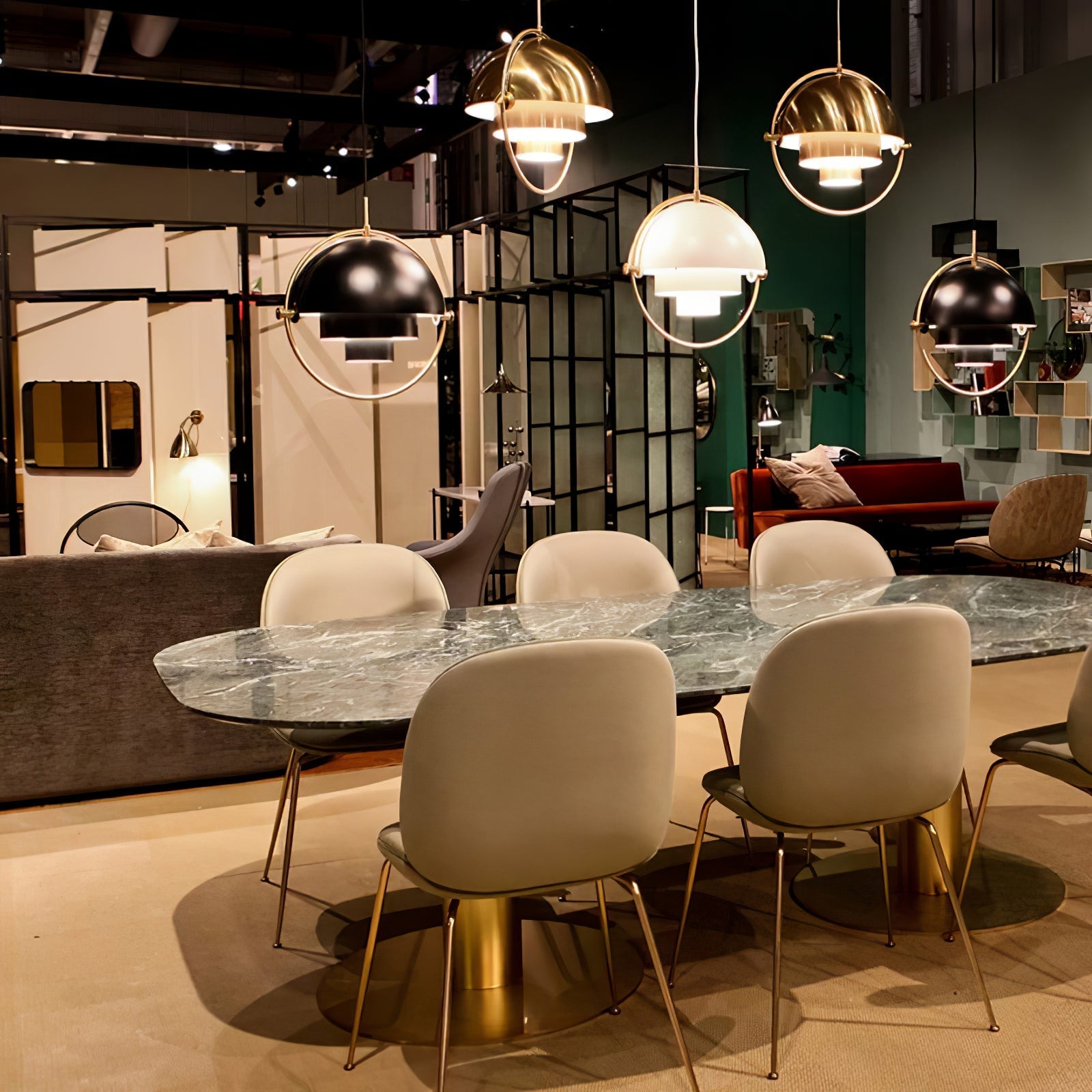 Geometric Pendant Light With Adjustable Sphere Bauhaus Modern Kitchen